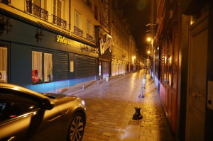 La rue de Lappe près de la Place de la Bastille absolument vide