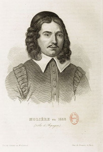 Molière en 1668 dans le  rôle d'Harpagon