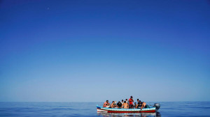 Près de Lampedusa  des migrants© Reuters J. Medina